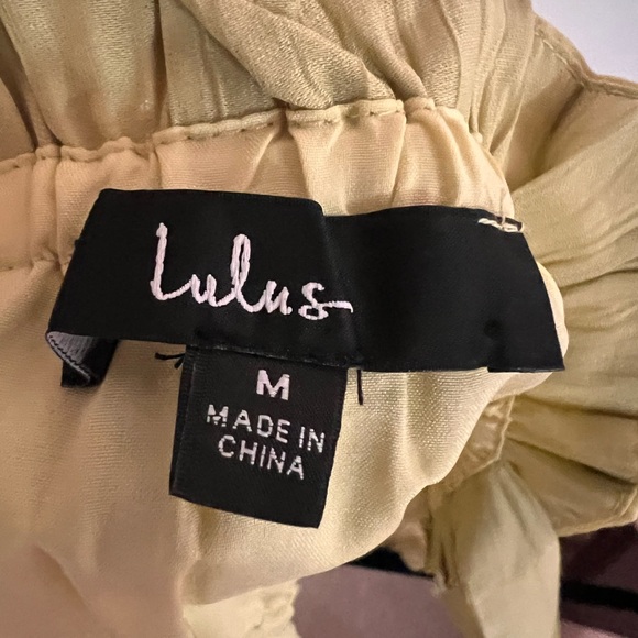 Lulu's Lemon Ruffle Strap Tank Top - Picture 5 of 5